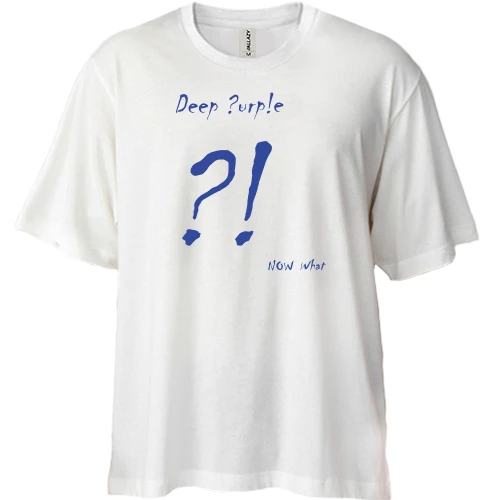 Футболка двонитка Oversize, Білий, Deep Purple - Now What?!
