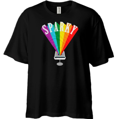 Футболка двунитка Oversize, Черный, Enter Shikari Sparky
