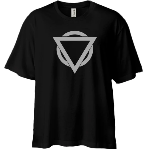 Футболка двонитка Oversize, Чорний, Enter Shikari Logo Vest