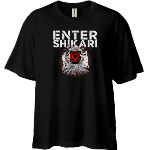 Футболка двунитка Oversize, Черный, Enter Shikari Take To The Skies
