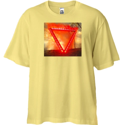 Футболка двунитка Oversize, Желтый, Enter Shikari A Flash Flood of Colour