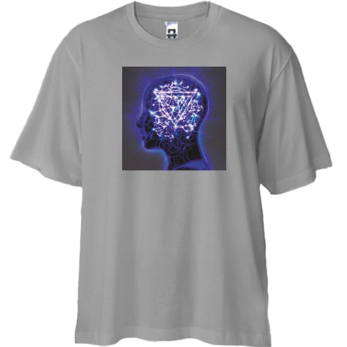 Футболка двунитка Oversize, Серый, Enter Shikari The Mindsweep