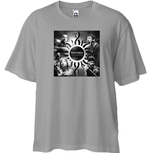 Футболка двунитка Oversize, Серый, Godsmack Live and Inspired