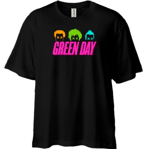 Футболка двунитка Oversize Green day color