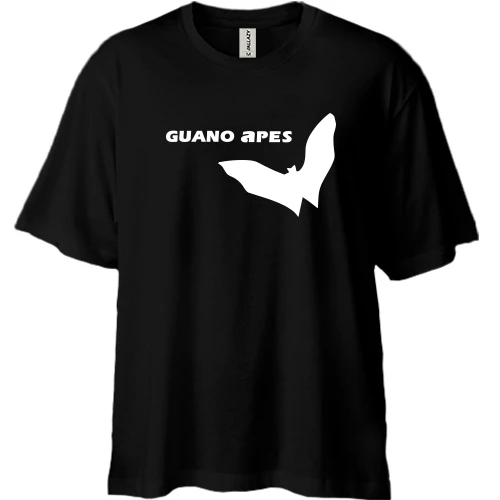 Футболка двонитка Oversize, Чорний, Guano Apes Logo