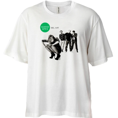 Футболка двунитка Oversize, Белый, Guano Apes Bel Air
