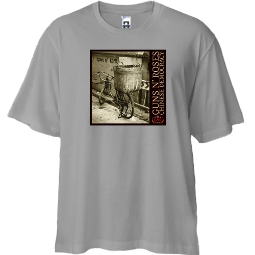 Футболка двонитка Oversize, Сірий, Guns N’ Roses Chinese Democracy