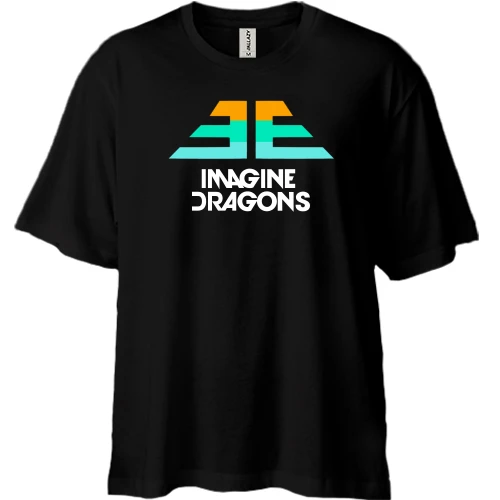 Футболка двонитка Oversize, Чорний, Imagine Dragons Envolve