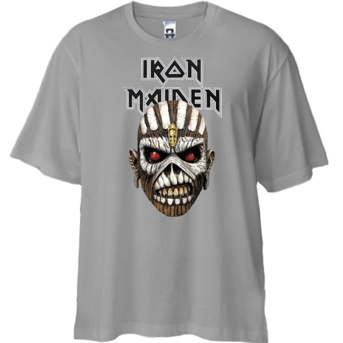 Футболка двонитка Oversize, Сірий, Iron Maiden - The Book of Souls (2)