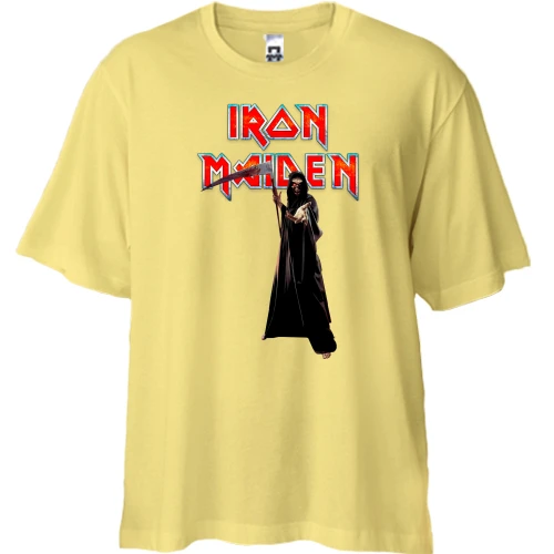 Футболка двунитка Oversize, Желтый, Iron Maiden - Dance of Death