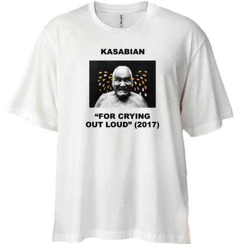 Футболка двонитка Oversize, Білий, Kasabian - For Crying Out Loud