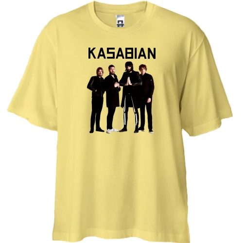Футболка двонитка Oversize, Жовтий, Kasabian Band