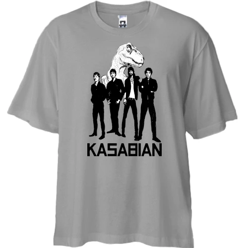 Футболка двунитка Oversize, Серый, Kasabian - Velociraptor! (2)