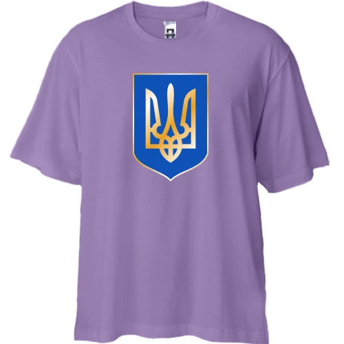 Футболка двунитка Oversize с гербом Украины (2)