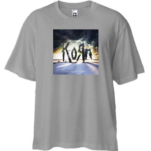 Футболка двонитка Oversize, Сірий, Korn - The Path of Totality