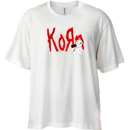 Футболка двонитка Oversize Korn Doll