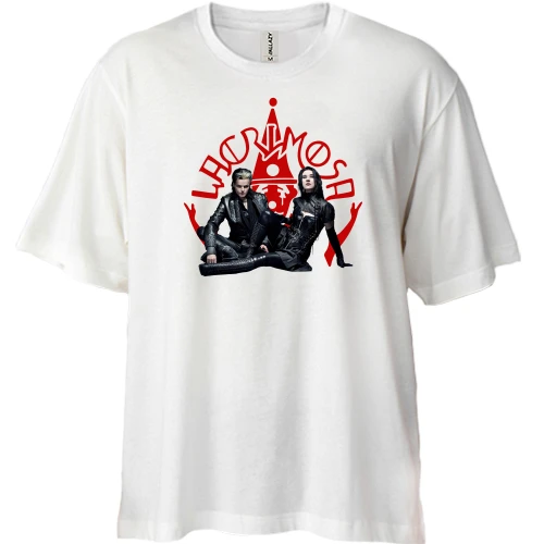 Футболка двунитка Oversize, Белый, Lacrimosa Band