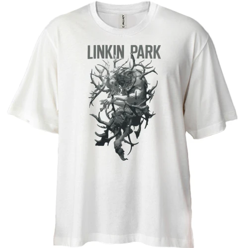 Футболка двунитка Oversize, Белый, Linkin Park - The Hunting Party