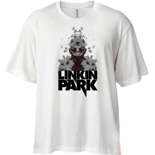 Футболка двунитка Oversize, Белый, Linkin Park - Living Things