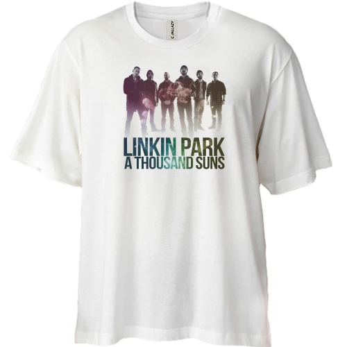 Футболка двунитка Oversize, Белый, Linkin Park - A Thousand Suns