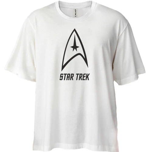 Футболка двунитка Oversize, Белый, Star Trek