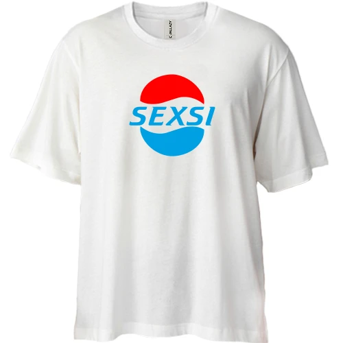 Футболка двунитка Oversize, Белый, Sexsi