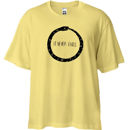 Футболка двунитка Oversize It never ends