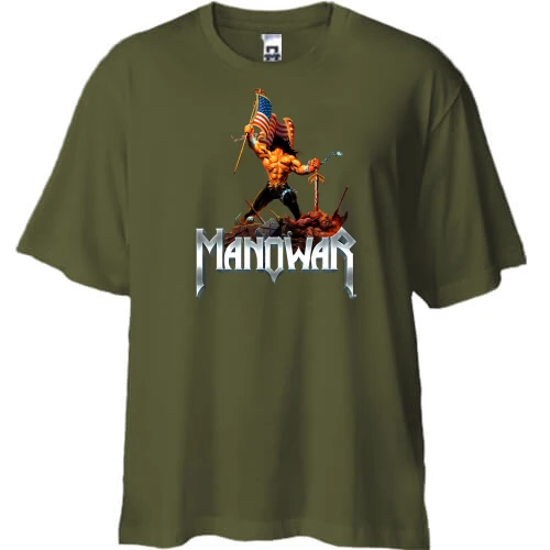 Футболка двонитка Oversize Manowar - Warriors of the World