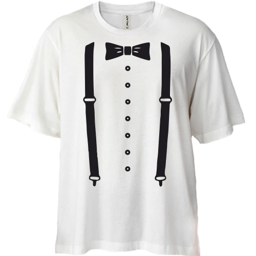 Футболка двонитка Oversize з підтяжками