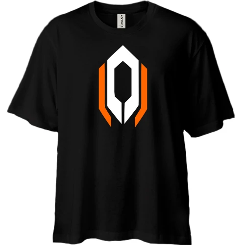 Футболка двунитка Oversize, Черный, Mass Effect - Знак Цербера