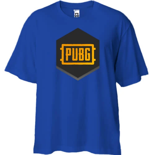 Футболка двунитка Oversize, Синий, PUBG (3)