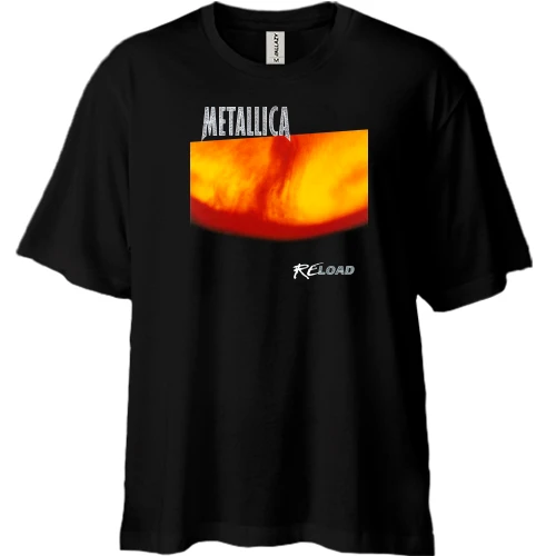 Футболка двунитка Oversize, Черный, Metallica - ReLoad