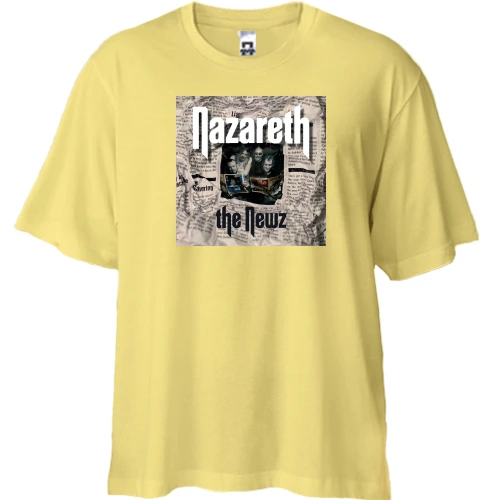 Футболка двунитка Oversize, Желтый, Nazareth - The Newz