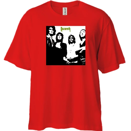 Футболка двунитка Oversize, Красный, Nazareth - Nazareth