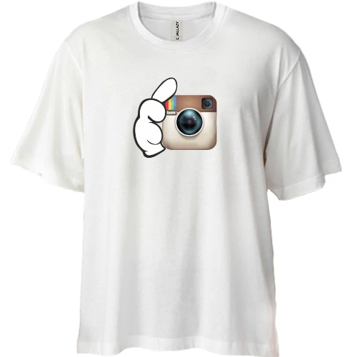 Футболка двунитка Oversize Instagram (инстаграм)