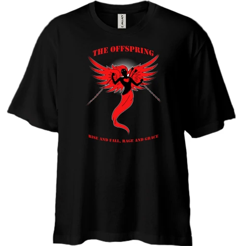Футболка двонитка Oversize, Чорний, The Offspring - Rise and Fall, Rage and Grace