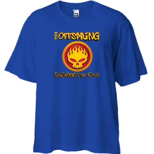 Футболка двунитка Oversize, Синий, The Offspring - Conspiracy of One