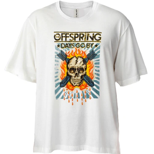 Футболка двонитка Oversize, Білий, The Offspring - Days Go By (2)