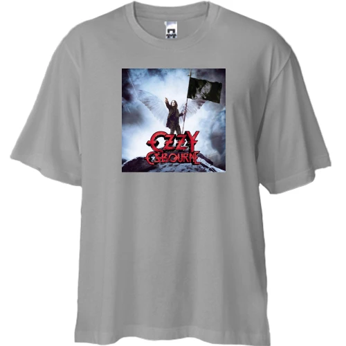 Футболка двунитка Oversize, Серый, Оззи Осборн - Scream