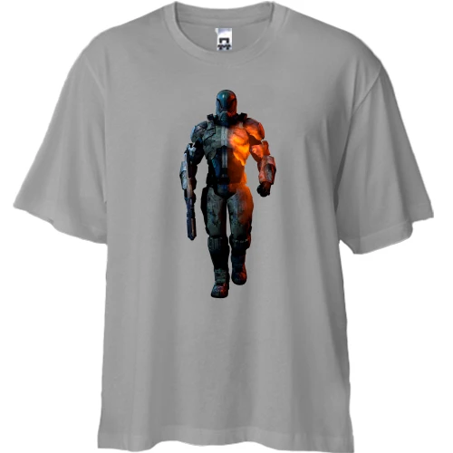 Футболка двунитка Oversize, Серый, Mass Effect (персонаж)