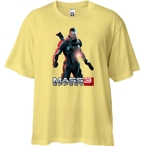 Футболка двунитка Oversize, Желтый, Mass Effect 3 (2)