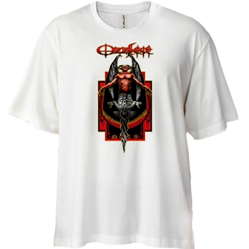 Футболка двунитка Oversize, Белый, Ozzy Osbourne 2010