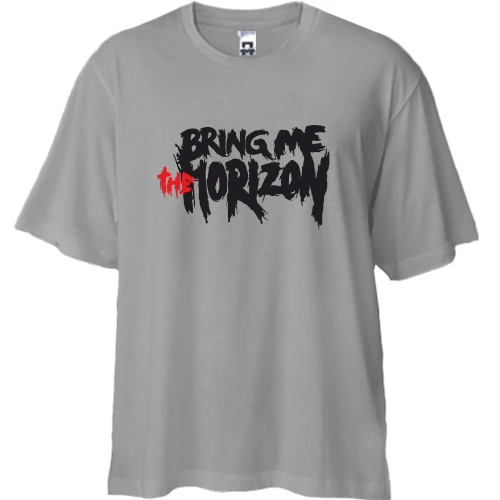 Футболка двонитка Oversize, Чорний, Bring me the horizon (BMTH)