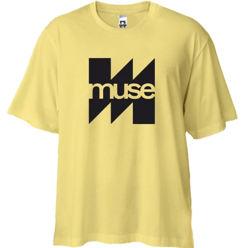 Футболка двунитка Oversize, Желтый, Muse Club