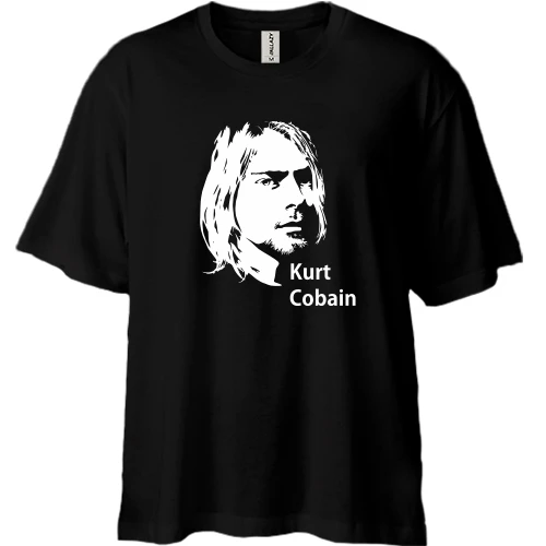 Футболка двунитка Oversize Kurt Cobain