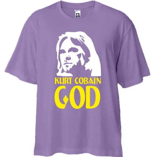 Футболка двунитка Oversize Kurt Cobain is god