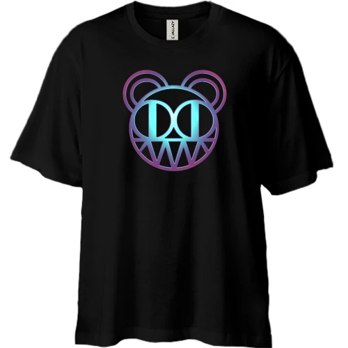 Футболка двунитка Oversize, Черный, Radiohead logo