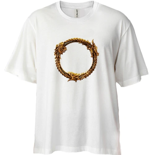 Футболка двунитка Oversize, Белый, The Elder Scrolls Online (Ring)