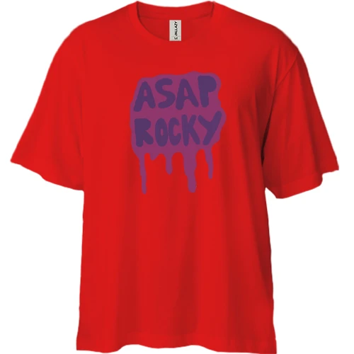 Футболка двунитка Oversize с Asap Rocky