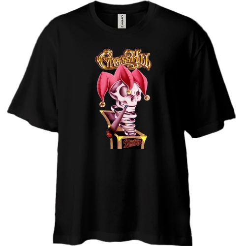 Футболка двунитка Oversize с Cypress Hill и шутом